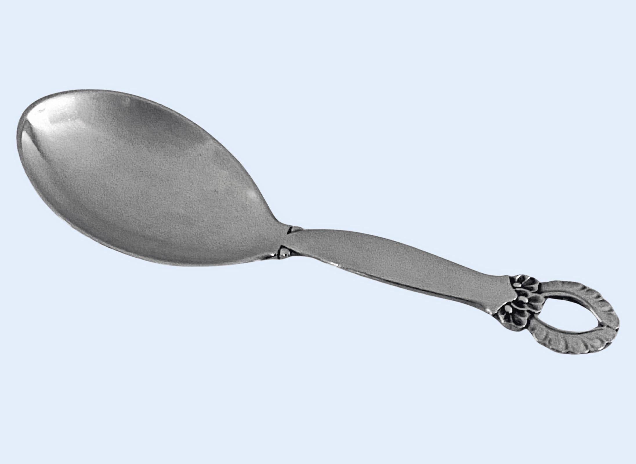 Danese Georg Jensen cucchiaio Caddy in argento Sterling dal design raro C.A. Jensen 1940 in vendita