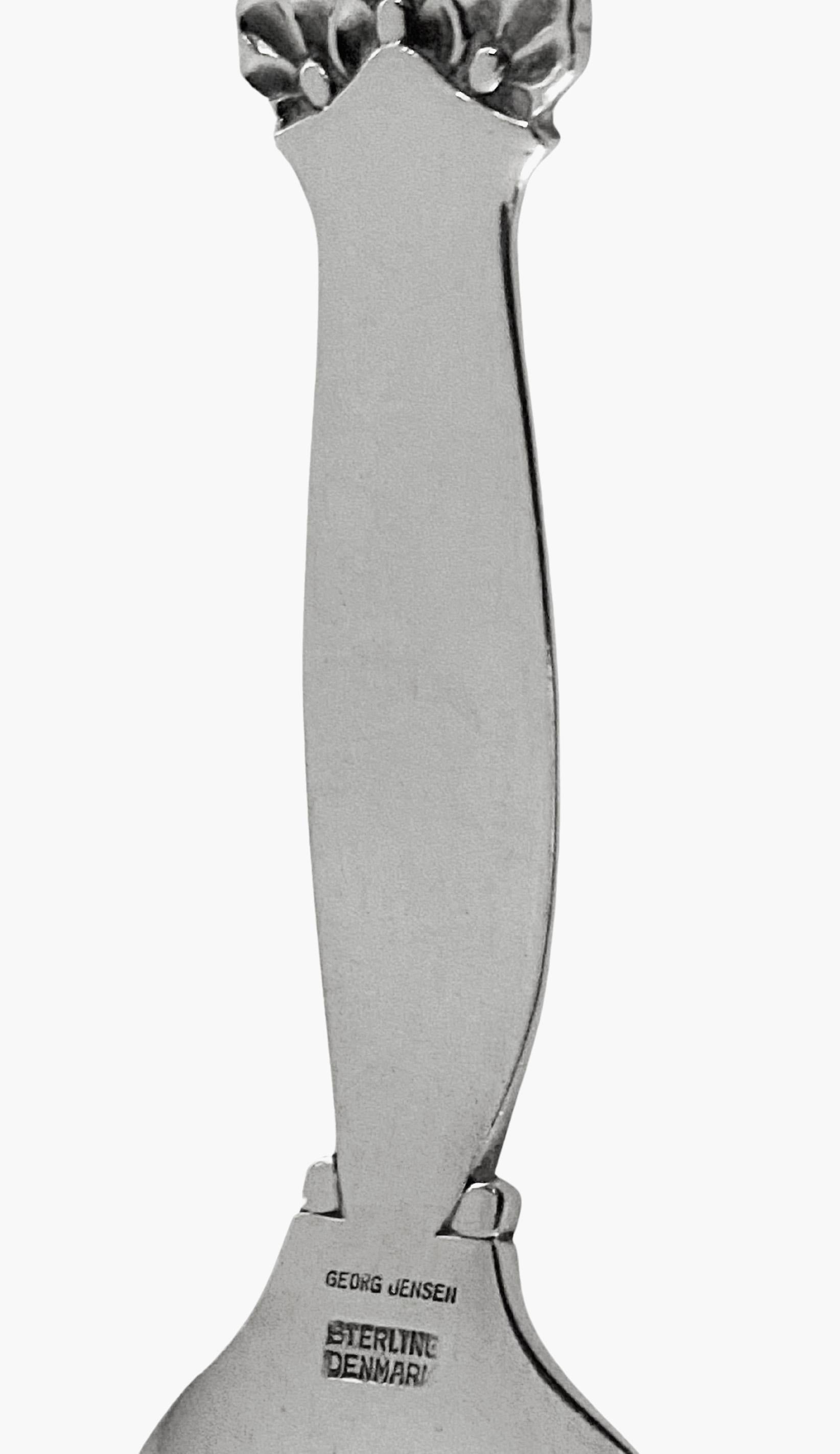 Argento 925 Georg Jensen cucchiaio Caddy in argento Sterling dal design raro C.A. Jensen 1940 in vendita