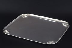 Georg Jensen. Rectangular silver tray with “Magnolia Blossom” decoration.