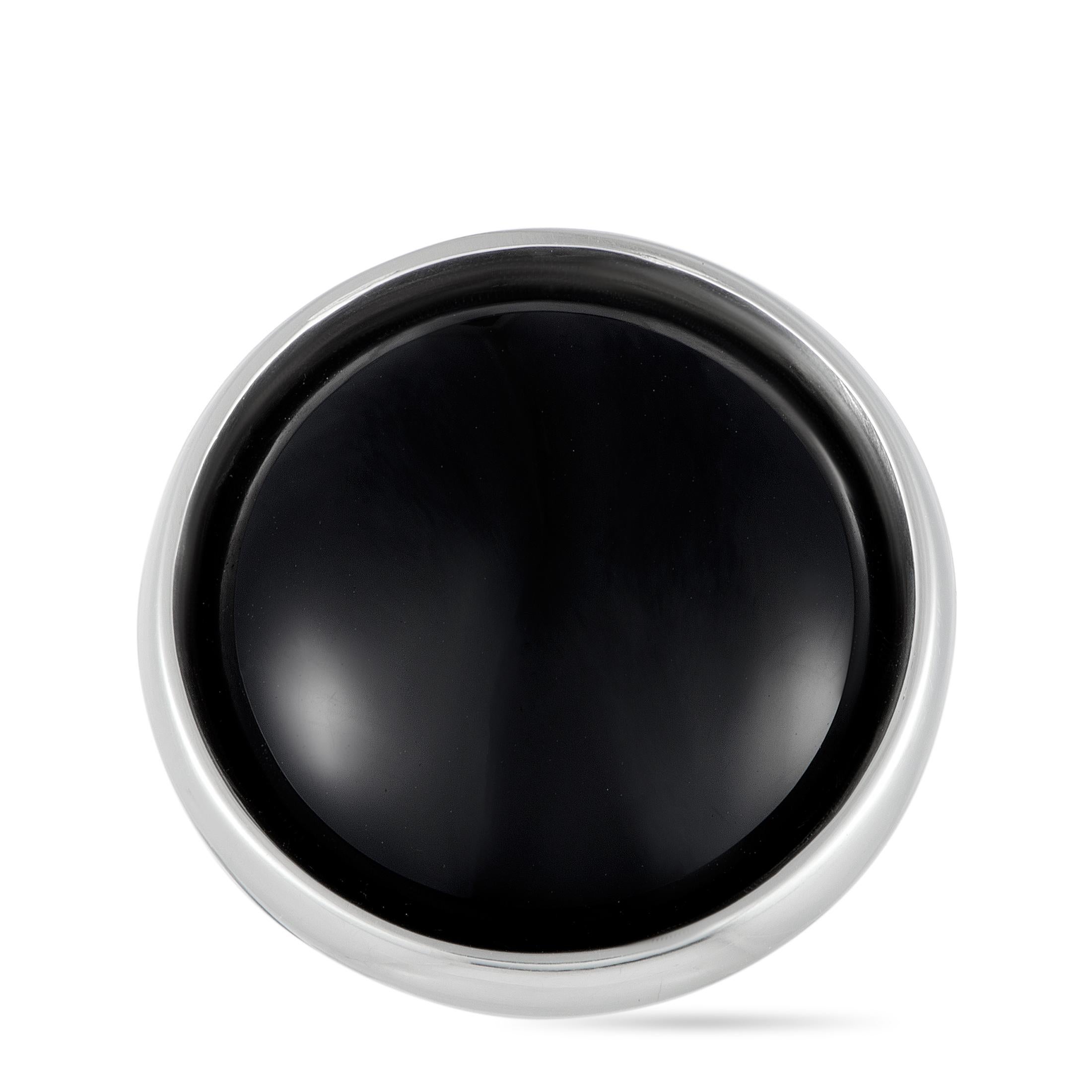 Georg Jensen Regitze Sterling Silver and Black Agate Ring 2