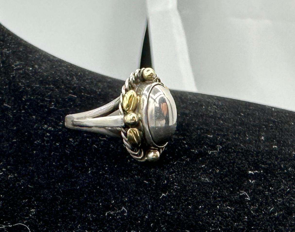 Georg Jensen Ring # 1A Moonlight Blossom Sterling Silver Silverstone Denmark In Excellent Condition For Sale In New York, NY