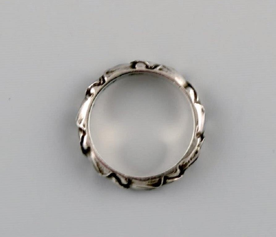 Modern Georg Jensen Ring in Sterling Silver, Model 28A, Late 20th Century For Sale