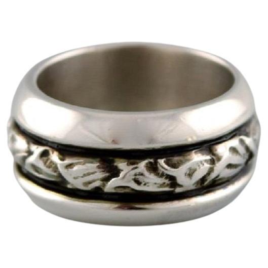 Georg Jensen Ring in Sterling Silver, Model 28D, Late 20th Century For Sale