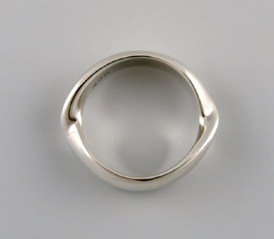 Ring aus gedrechseltem Sterlingsilber von Georg Jensen. Modell 308. Spätes 20. Jh. (Moderne)