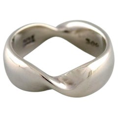 Georg Jensen ring in turned sterling silver. Model 308. Late 20th C.