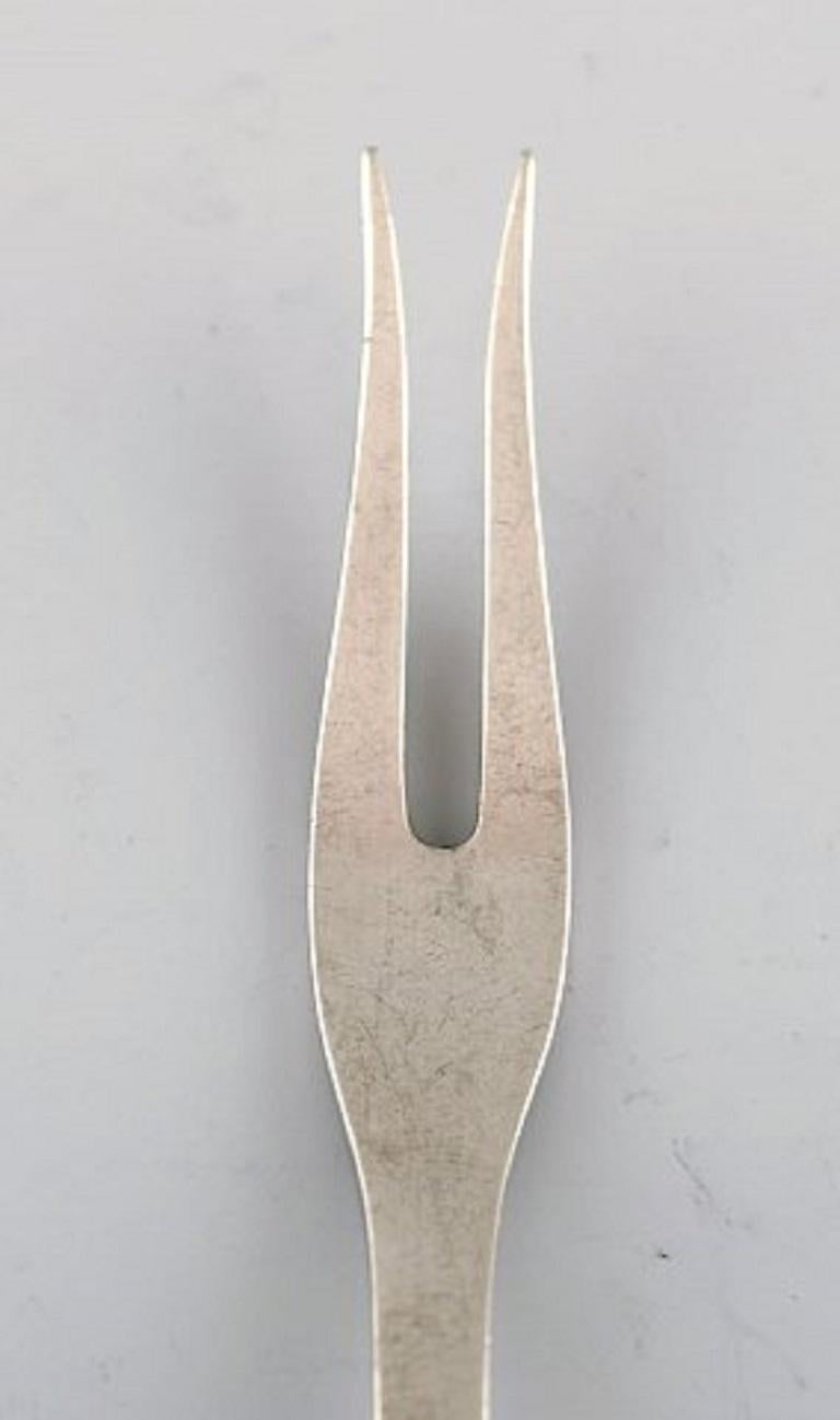 Art Deco Georg Jensen Rope Meat Fork in Silver, 1920 For Sale
