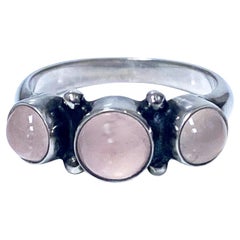 Vintage Georg Jensen Rose Quartz Ring