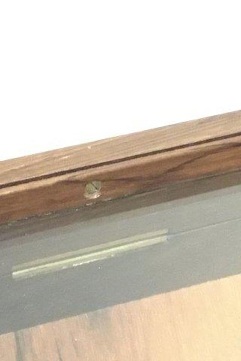 XX secolo Georg Jensen Scatola da parete per cucchiai in legno di palissandro e vetro montato in vendita