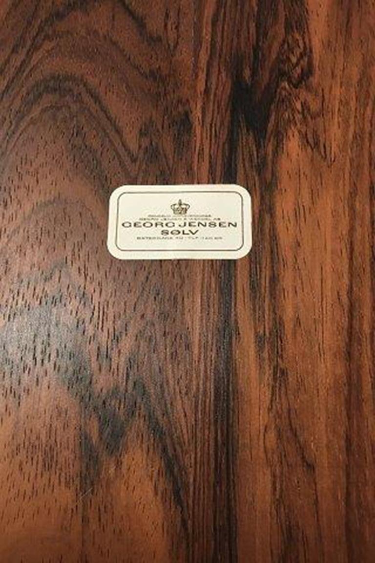 Georg Jensen Scatola da parete per cucchiai in legno di palissandro e vetro montato in vendita 1