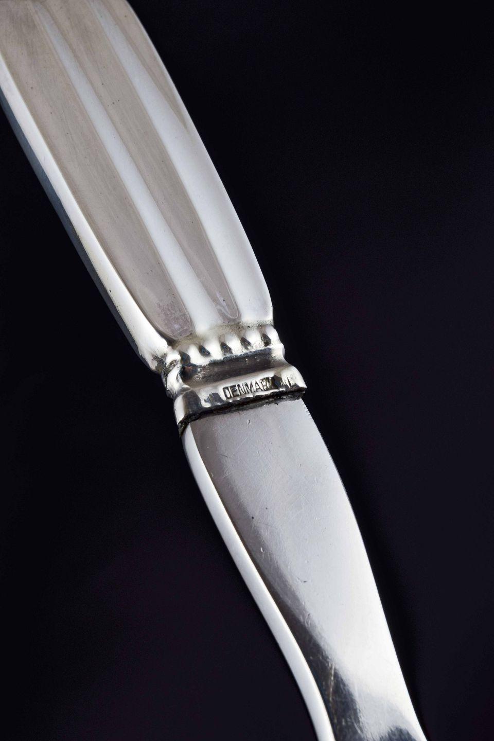 Danois Georg Jensen. Cuillère à salade dans le motif 