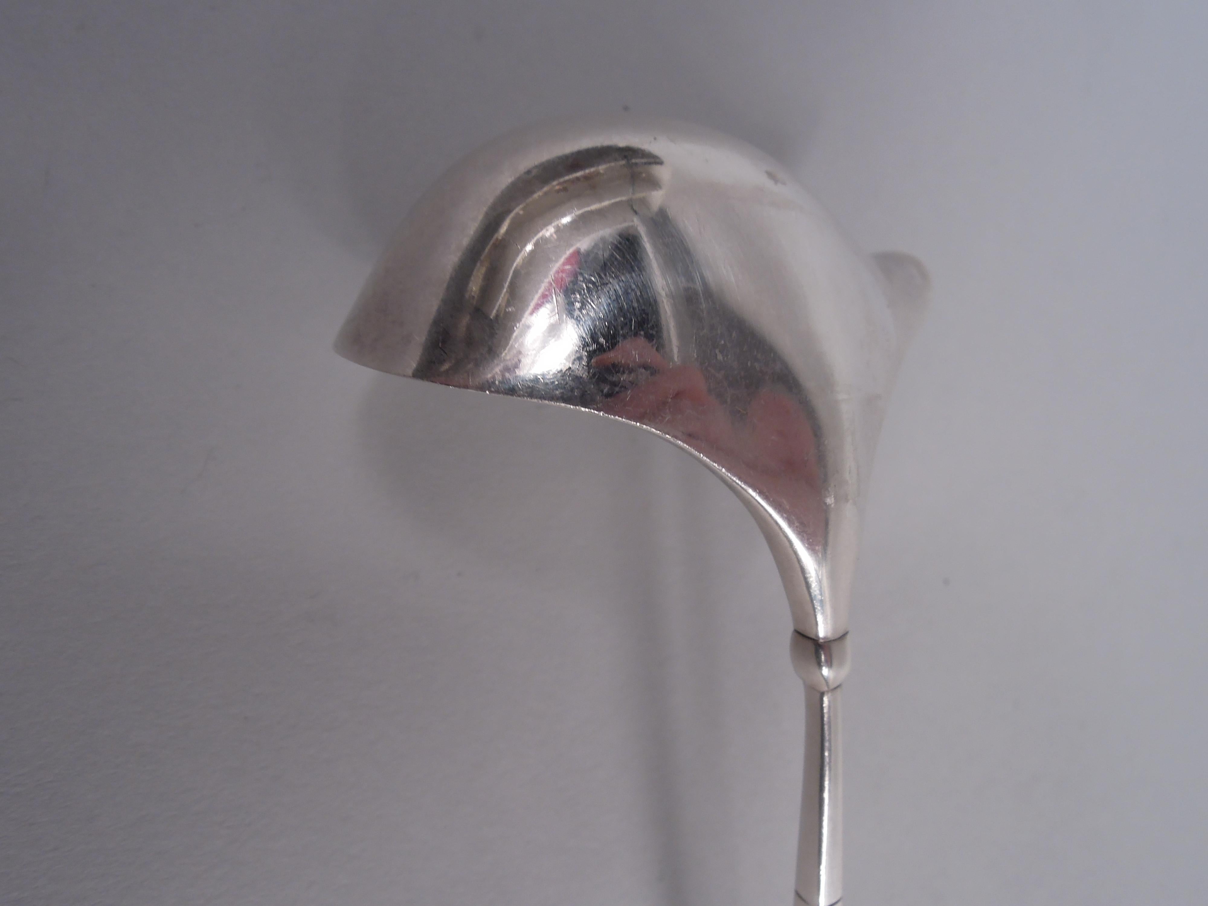 Sterling Silver Georg Jensen Sauce Ladle in Rare Ornamental Pattern No. 23 For Sale