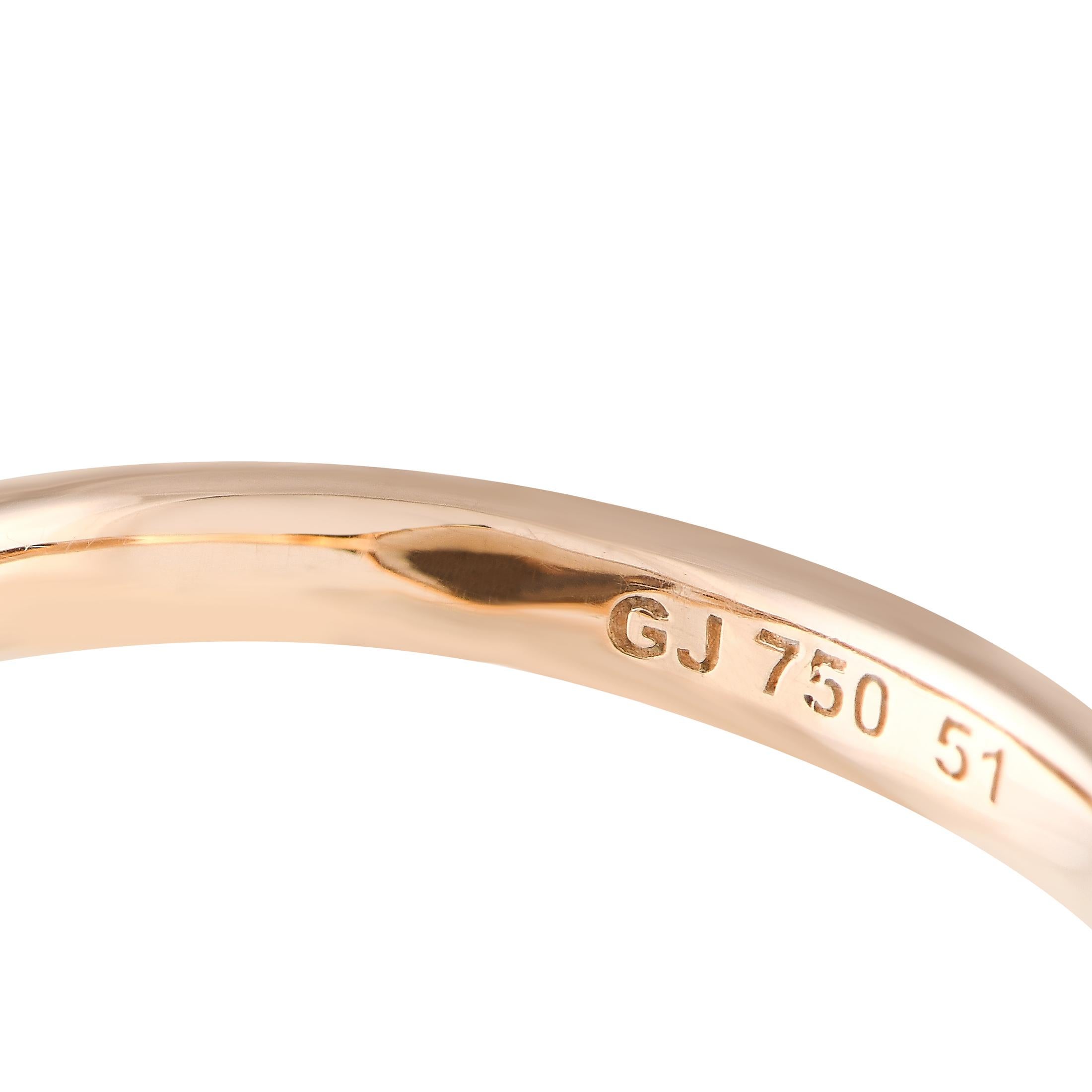 Oval Cut Georg Jensen Savannah 18K Rose Gold Topaz Ring For Sale
