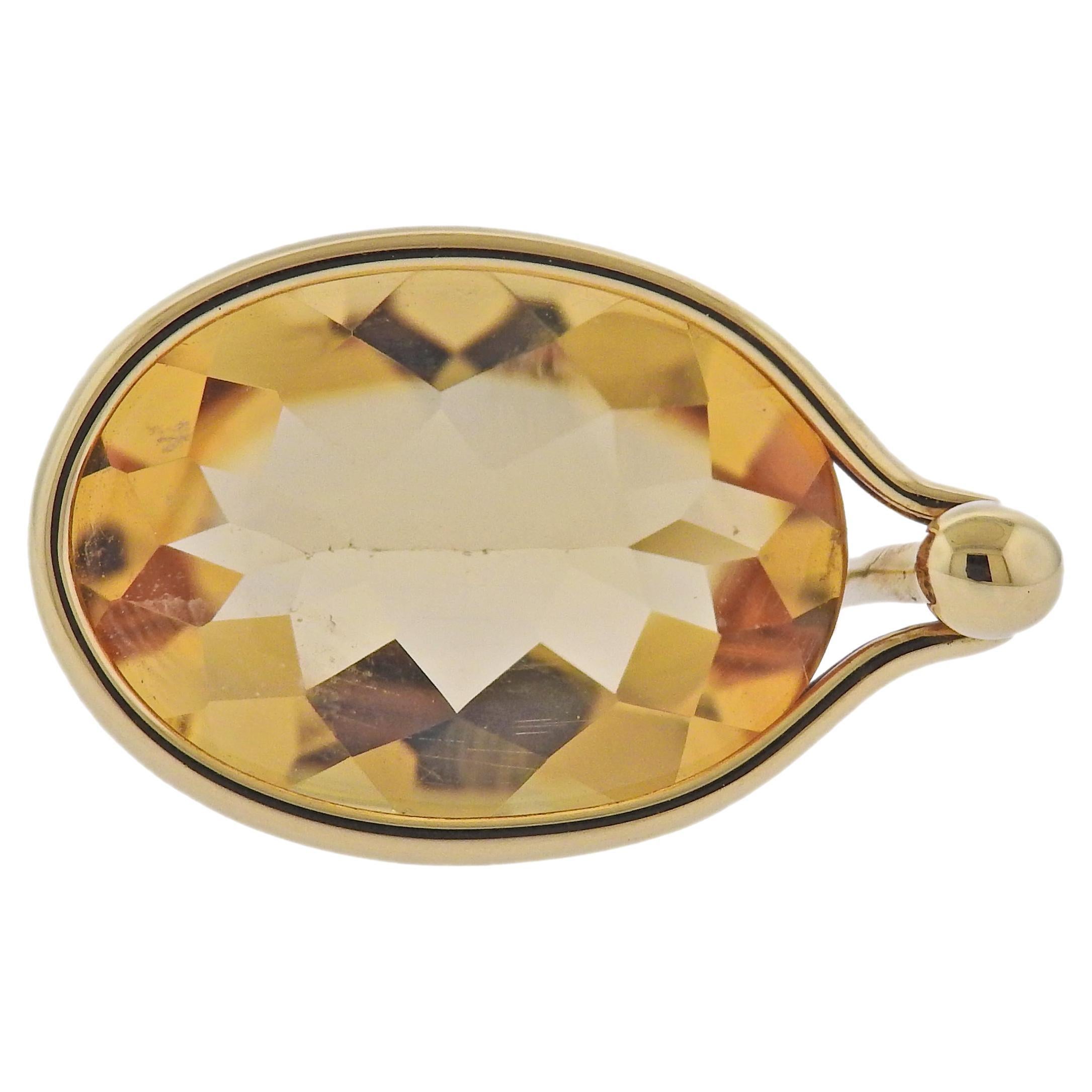 Georg Jensen Savannah Gold Citrine Ring, 1506 For Sale