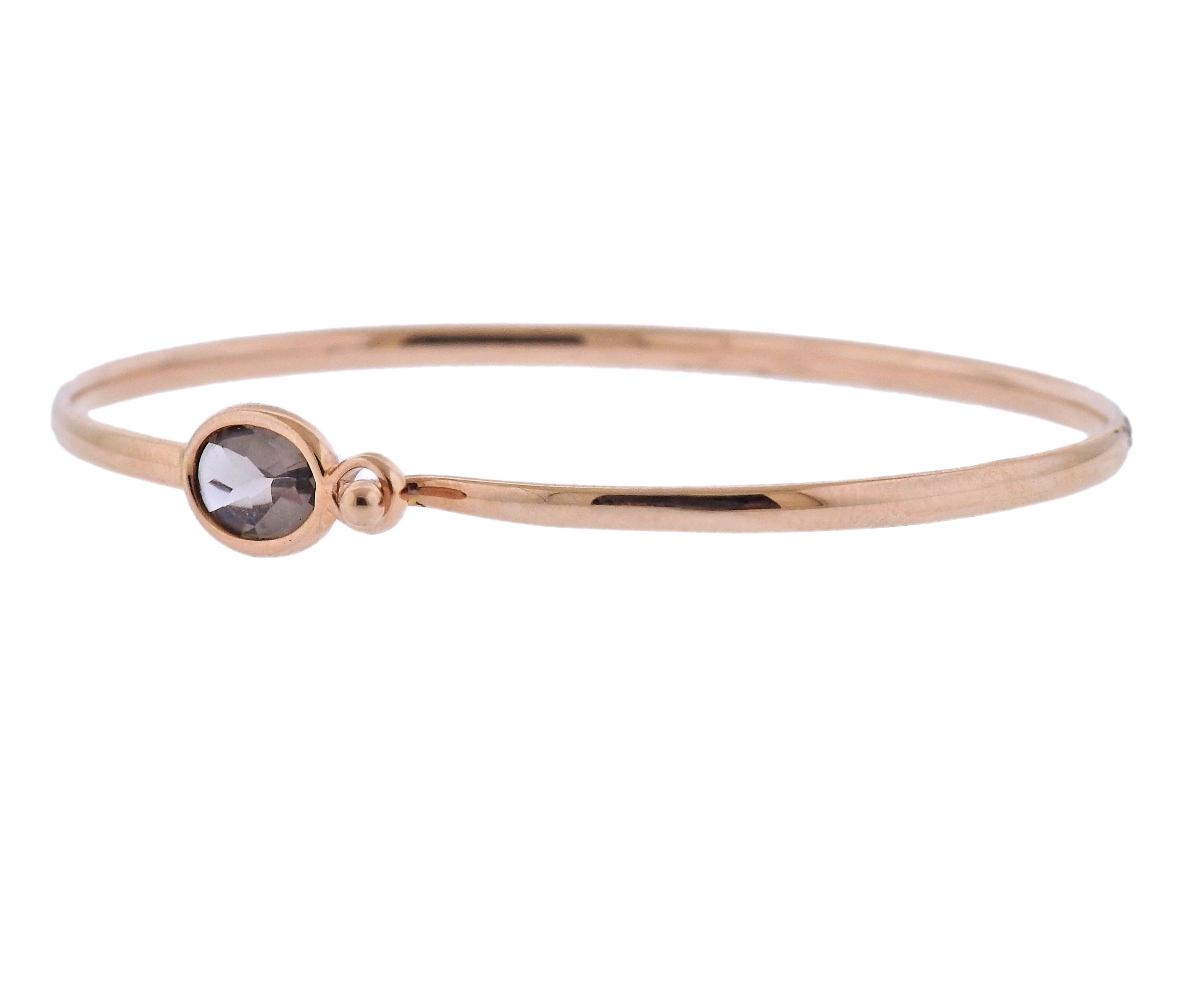 Brand new Georg Jensen 18k gold bracelet from Savannah collection with smokey quartz. Center section measures 8 x 16mm. Available in sizes S and M (will fit respectively approx. 6.5