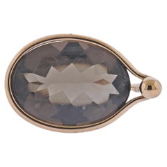 Georg Jensen Savannah Gold Smokey Quartz Ring 1506