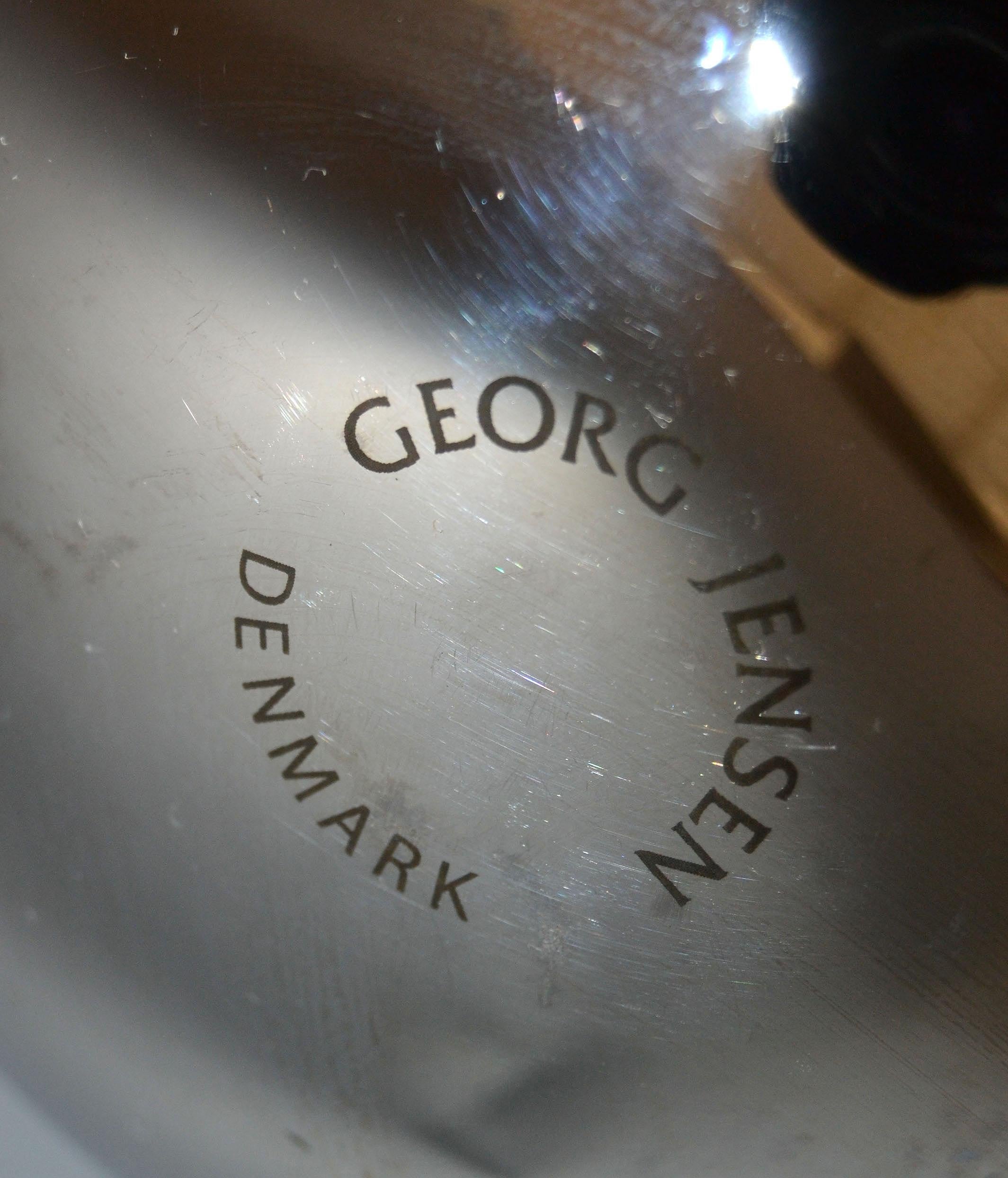 Georg Jensen Scandinavian Modern Silver Metal & Enamel Bonbonniere, Sweet Box 1
