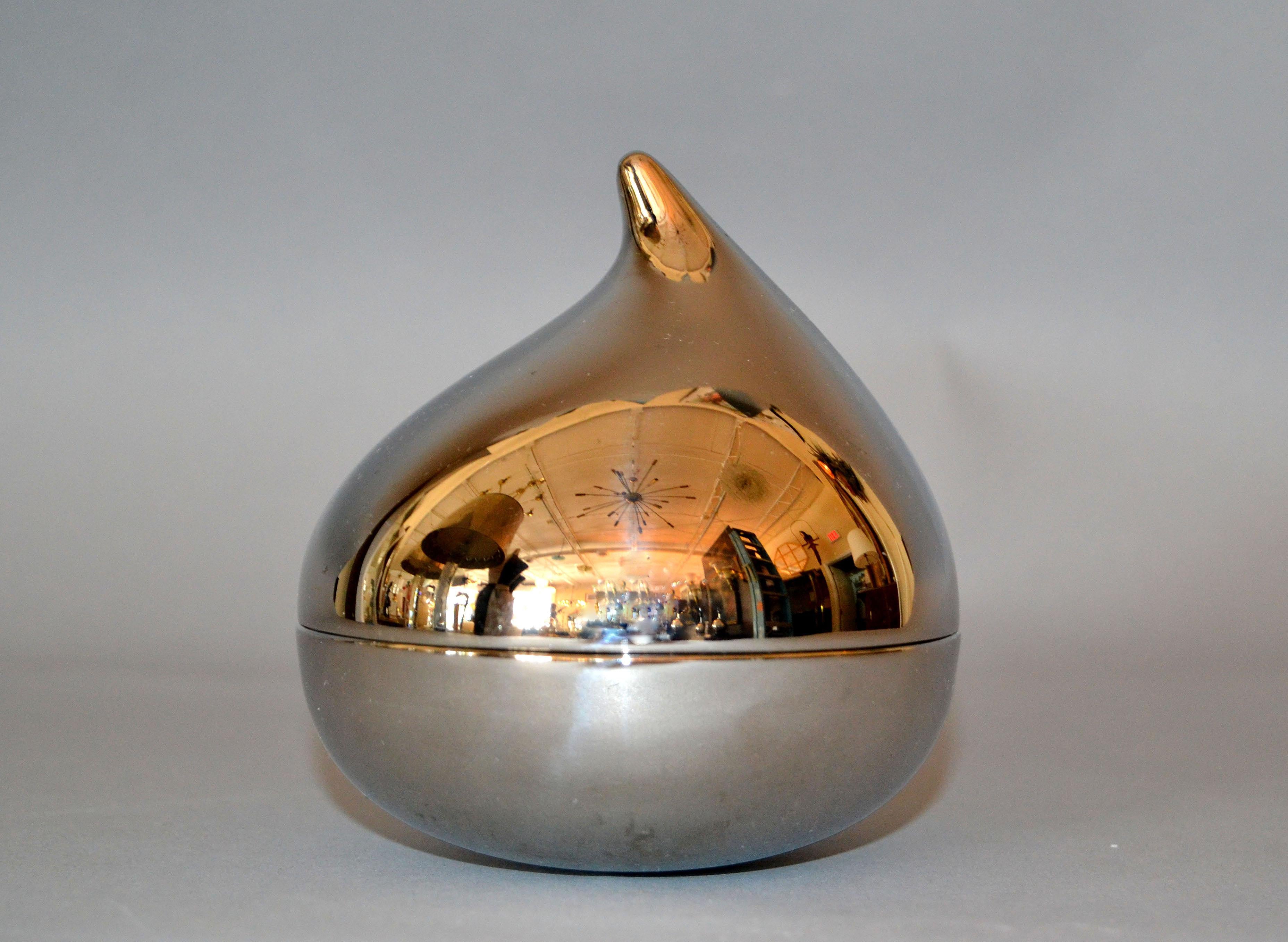 Georg Jensen Scandinavian Modern Silver Metal & Enamel Bonbonniere, Sweet Box 2