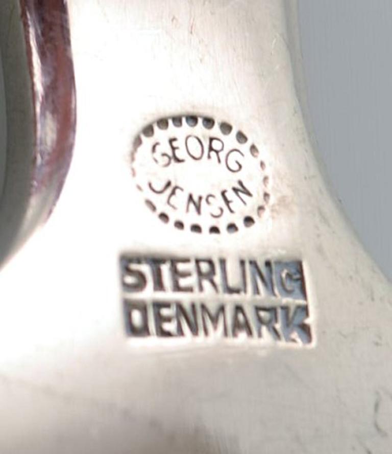 Danish Georg Jensen, Scroll No. 22, Sterling Silver, 6 Dinner Forks