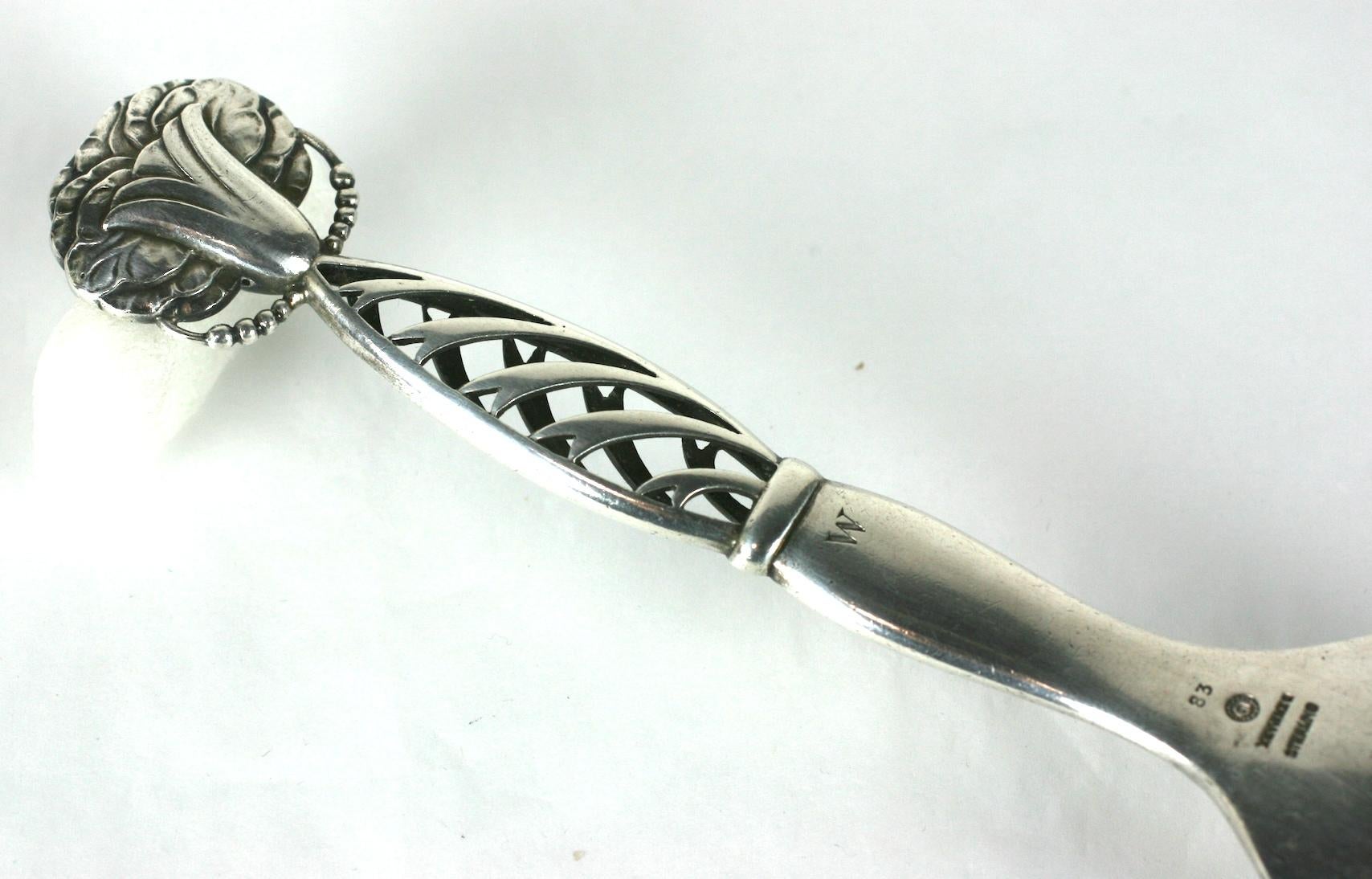 Art Nouveau Georg Jensen Serving Fork For Sale