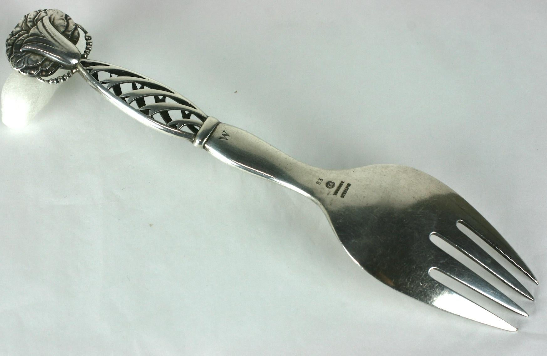 European Georg Jensen Serving Fork For Sale