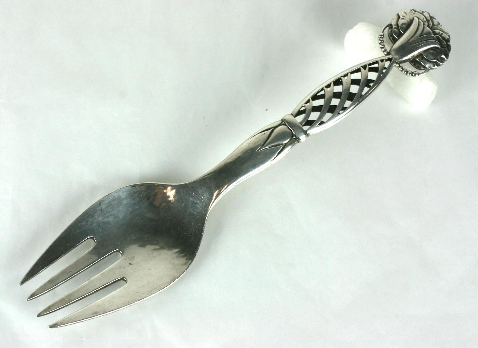 Mid-20th Century Georg Jensen Serving Fork For Sale