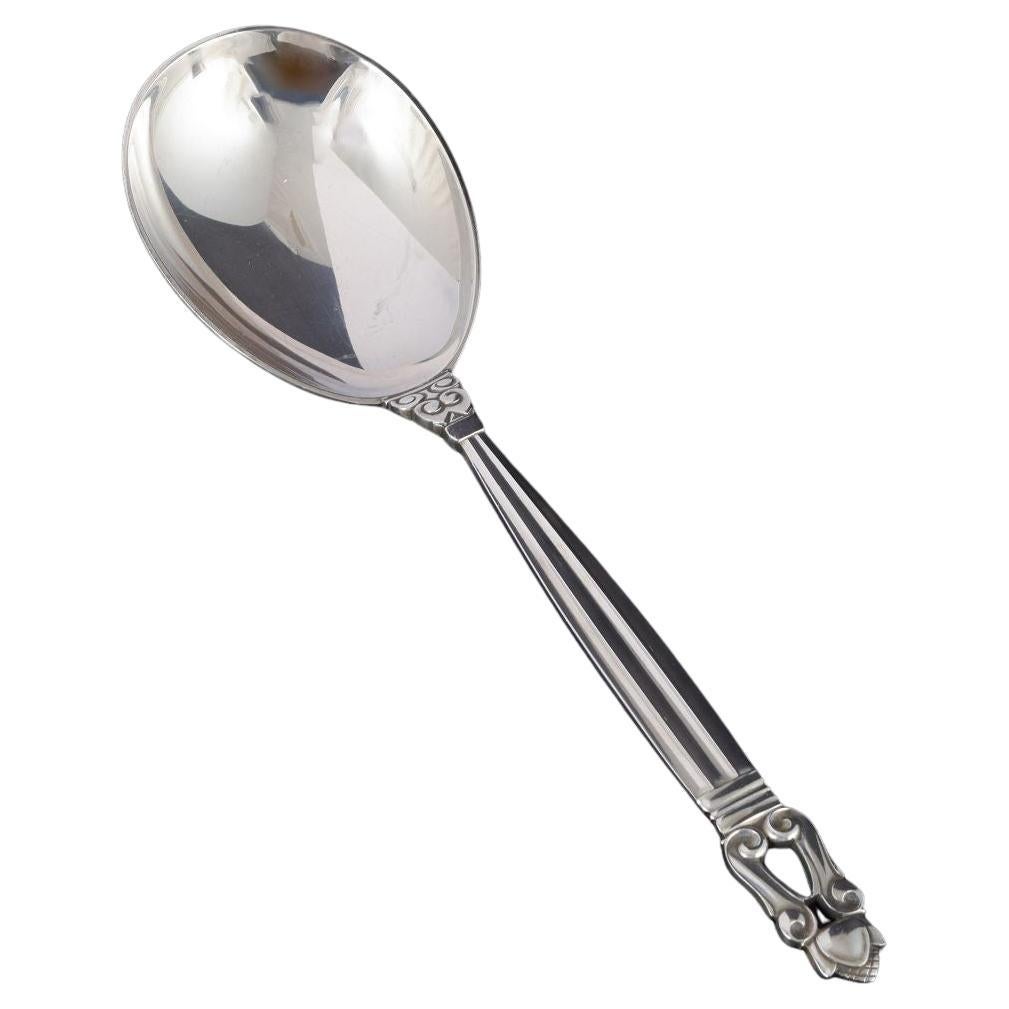 Georg Jensen. Serving spoon, “Acorn / Konge”. Sterling silver, after 1944.