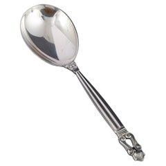 Georg Jensen. Serving spoon, “Acorn / Konge”. Sterling silver, after 1944.