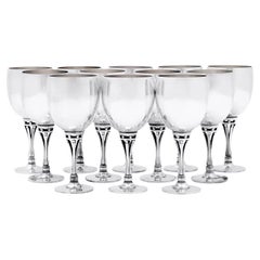 Georg Jensen Set of 12 Large Sterling Silver Goblets 532C