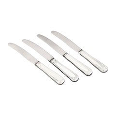 Georg Jensen. Set of four fruit knives in stainless steel and sterling silver.