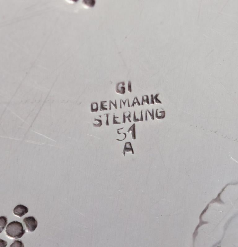 Georg Jensen, Satz von sechs Glasuntersetzern aus Sterlingsilber. im Angebot 2