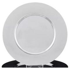 Georg Jensen Set of Twelve Sterling Silver Charger Plates 587A