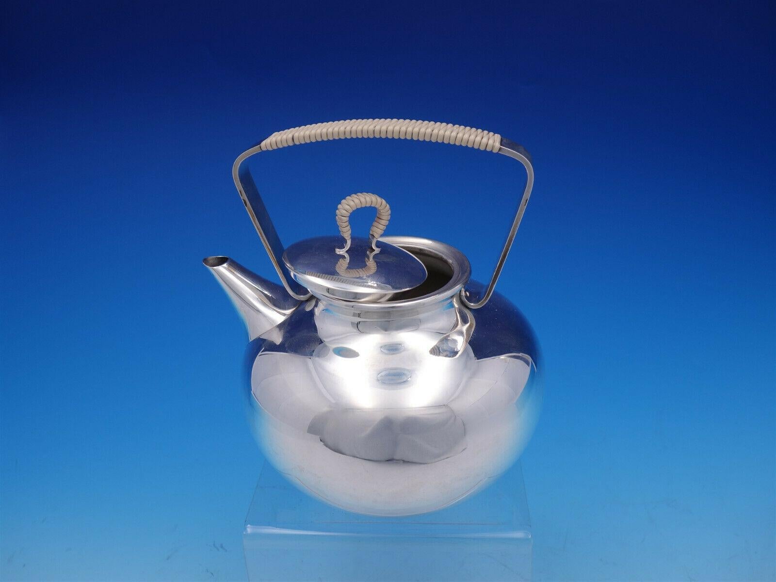 modern silver tea set