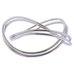 Georg Jensen Silver Alliance Double Bangle Bracelet 554 B