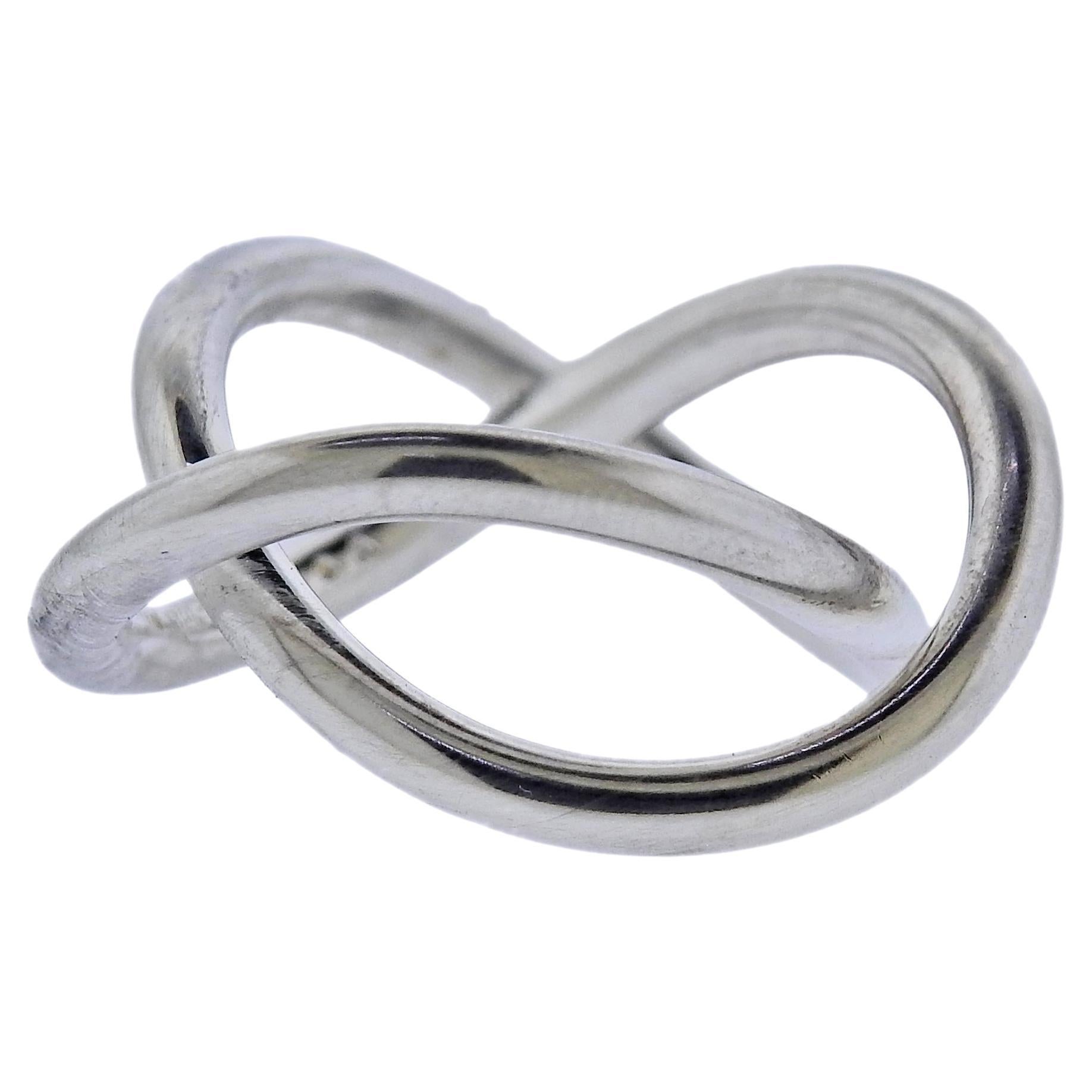 Georg Jensen Silver Alliance Single Ring 554 A For Sale at 1stDibs