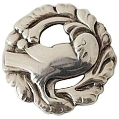 Georg Jensen Silver Brooch #134 with Bird