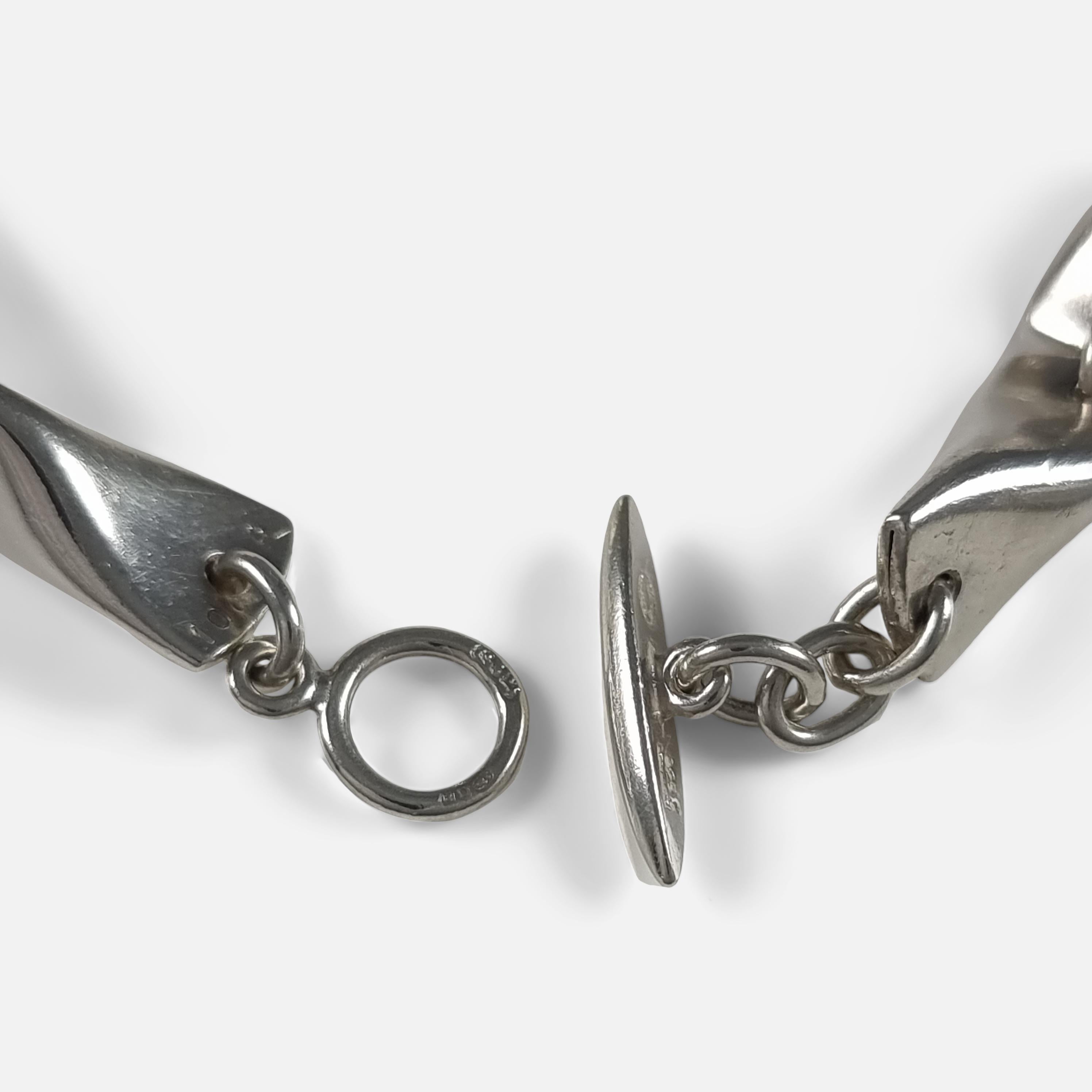Georg Jensen Silver Butterfly Bracelet #104A, Edvard Kindt-Larsen In Good Condition For Sale In Glasgow, GB