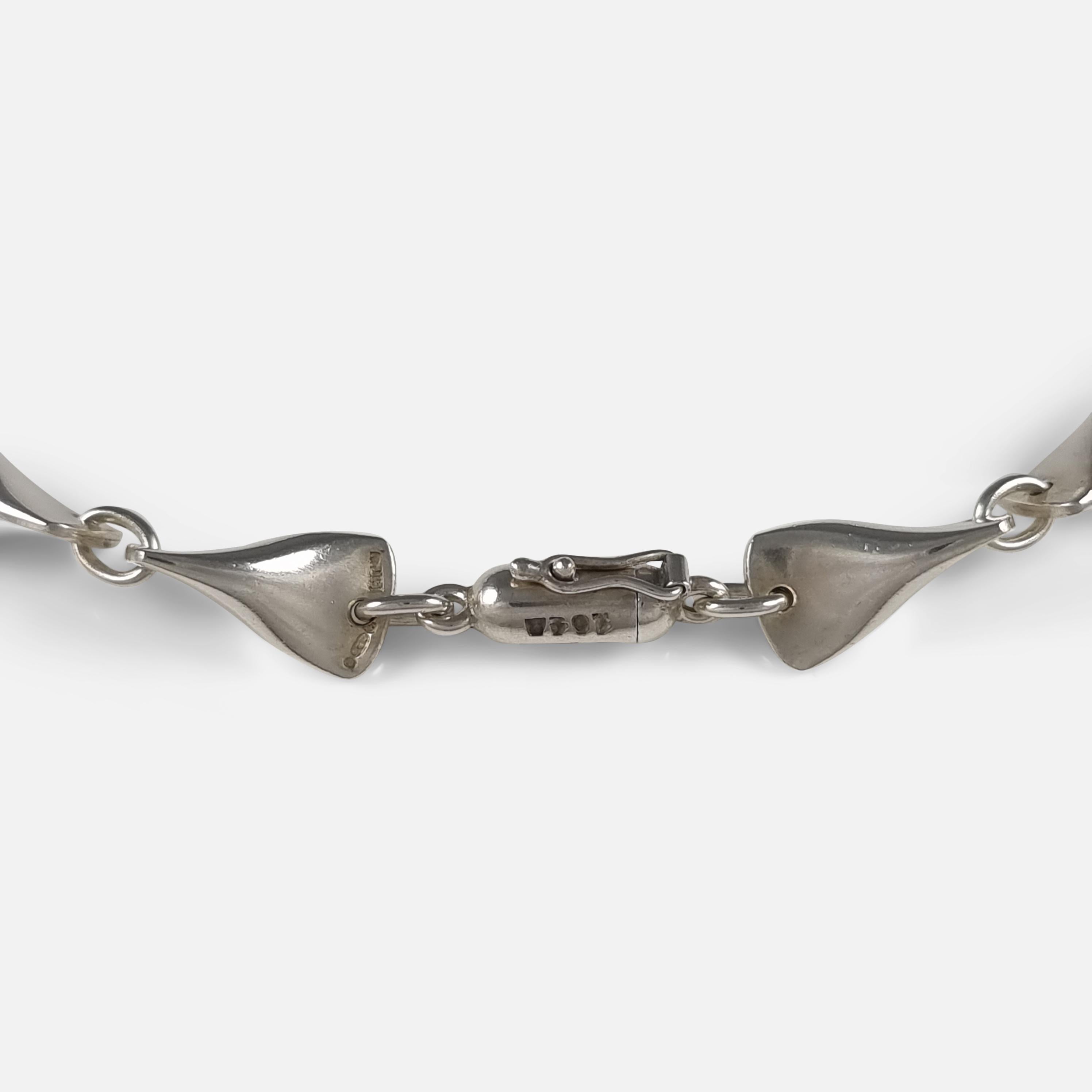 Modern Georg Jensen Silver Butterfly Necklace #104A, Edvard Kindt-Larsen