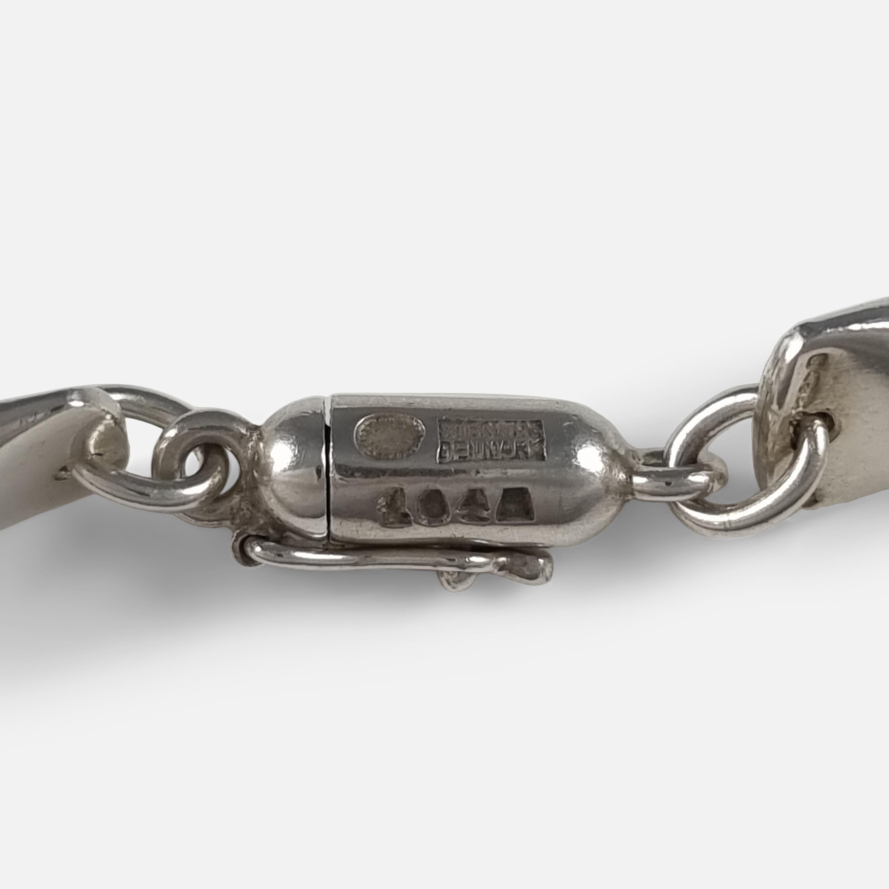 Georg Jensen Silver Butterfly Necklace #104A, Edvard Kindt-Larsen In Good Condition In Glasgow, GB