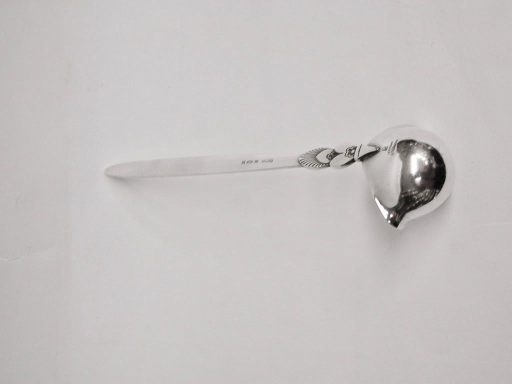 Georg Jensen Silver Cactus Pattern Cream Ladle, London, Dated 1933 For Sale 1