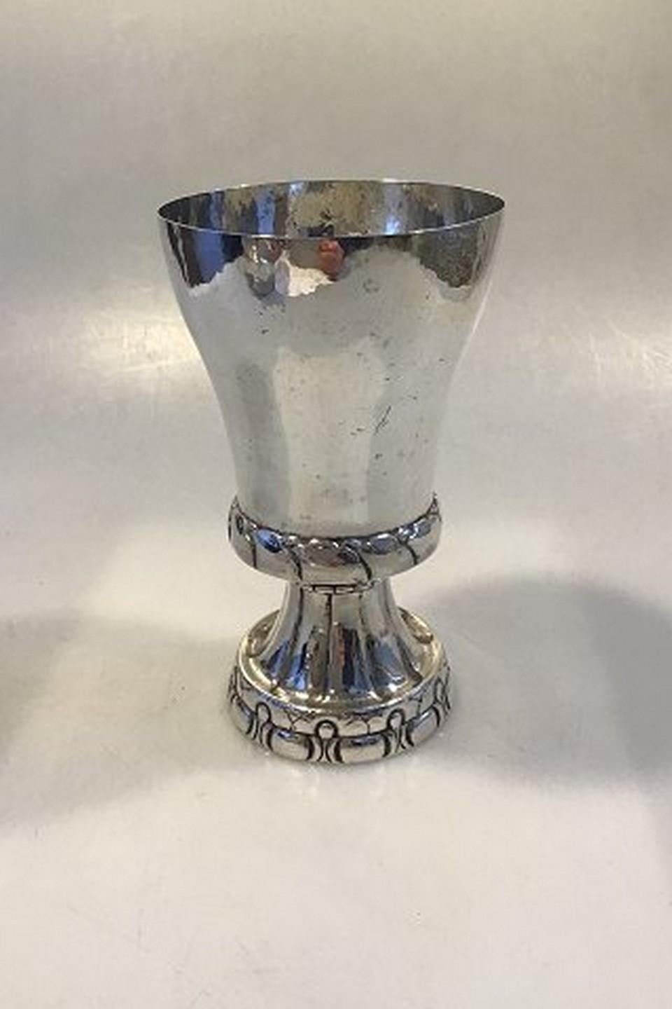 Georg Jensen silver Chalice/Goblet No 175 (1915-1927) Measures: Height 16.8 cm (6 39/64 in), diameter 9.8 cm (3 55/64 in) Weight 253.1 gr/8.92 oz
Item no.: 452439.