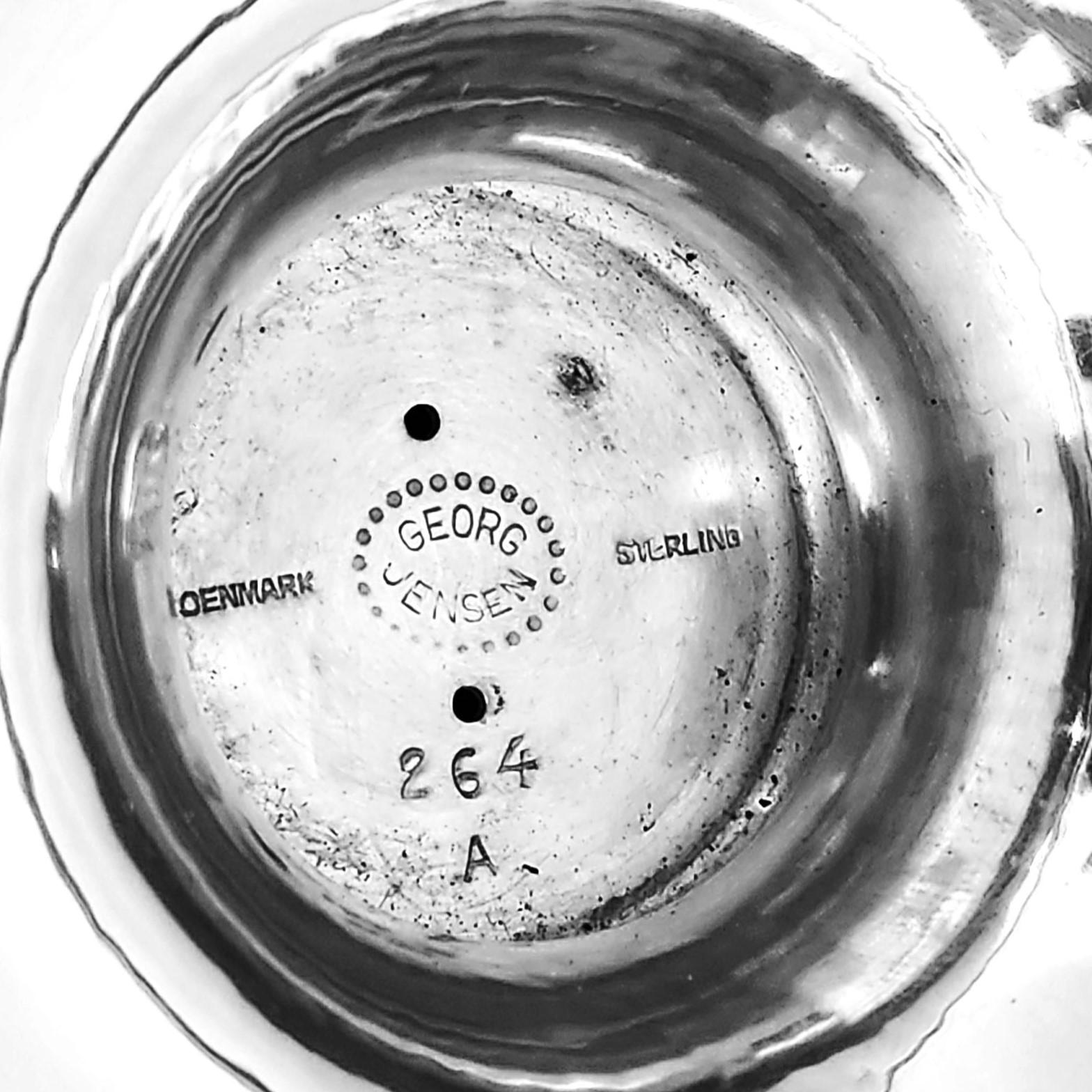 20th Century Georg Jensen Silver Comport Dish Bowl Centrepiece Pattern 264A c. 1960 Denmark For Sale