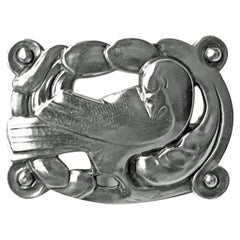 Georg Jensen Broche de paloma de plata Dinamarca, C.1925
