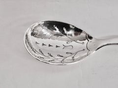 Georg Jensen Silver Hand Pierced Fruit Spoon Dated circa 1915, Pattern No 38