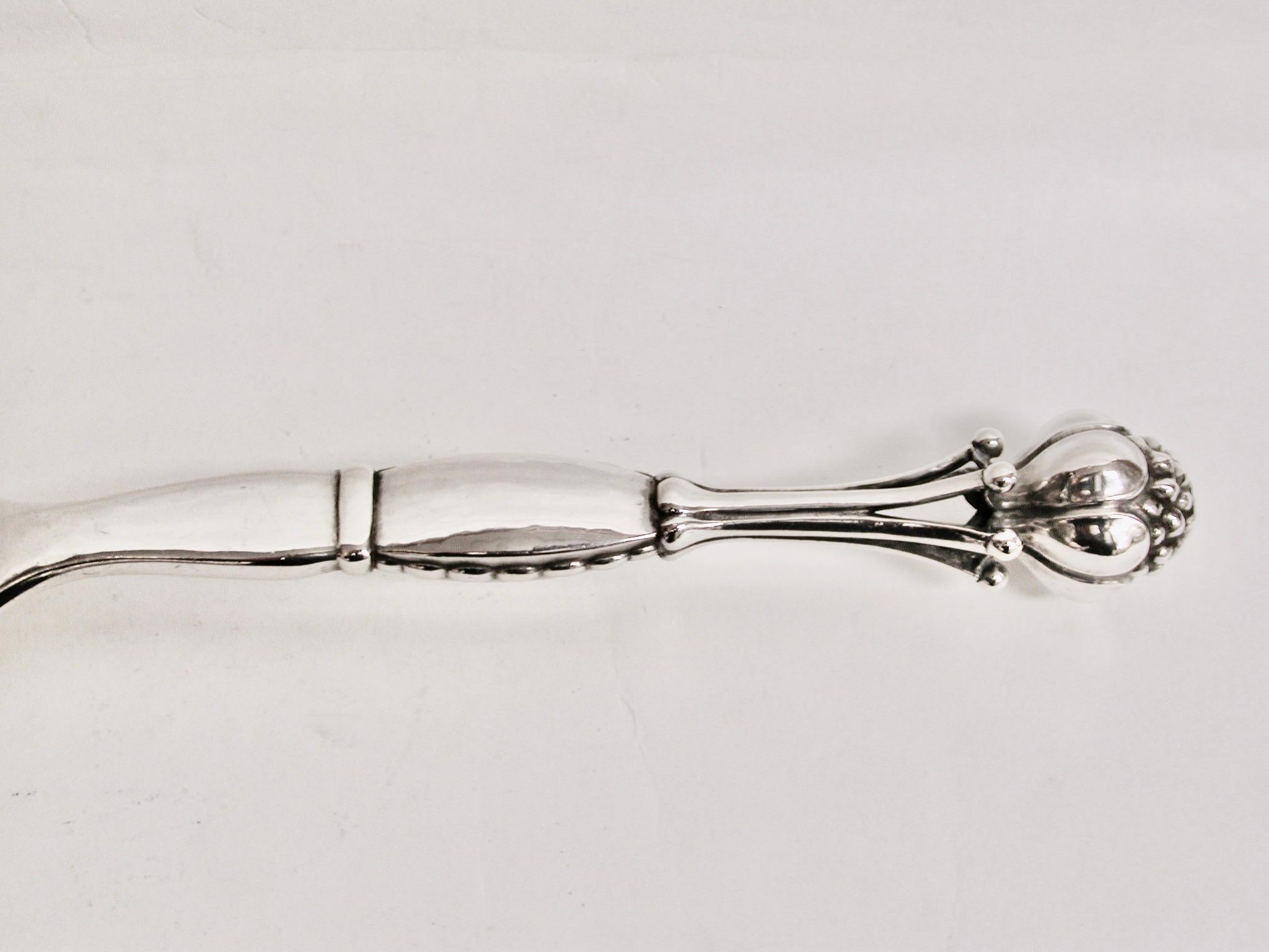 Arts and Crafts Georg Jensen Silver Hand Pierced Fruit Spoon Dated circa 1915, Pattern No 38 For Sale