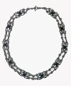 Georg Jensen Silver Labradorite Necklace circa 1915-1930 No 2