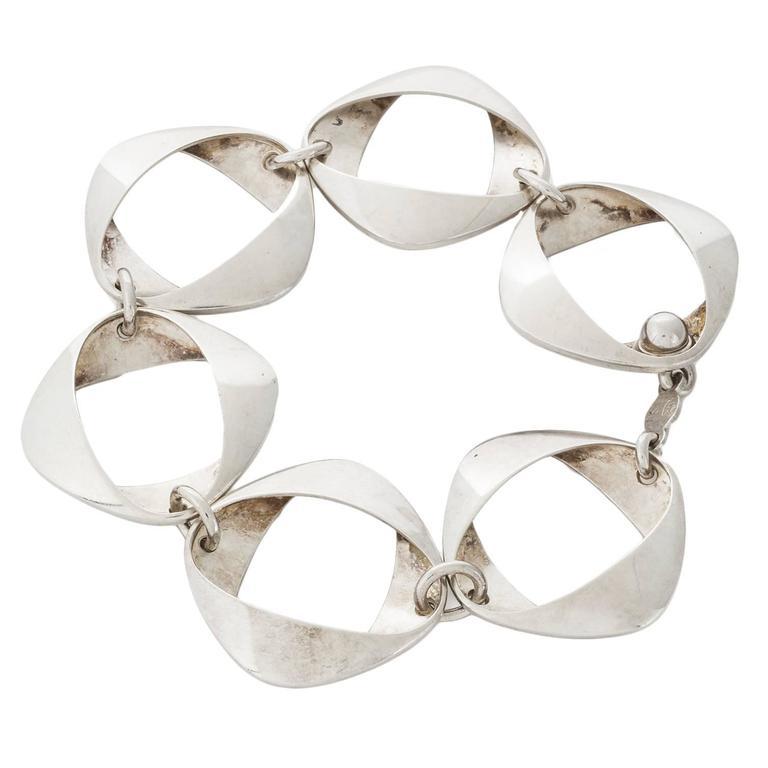 Modernist Georg Jensen Silver Link Bracelet