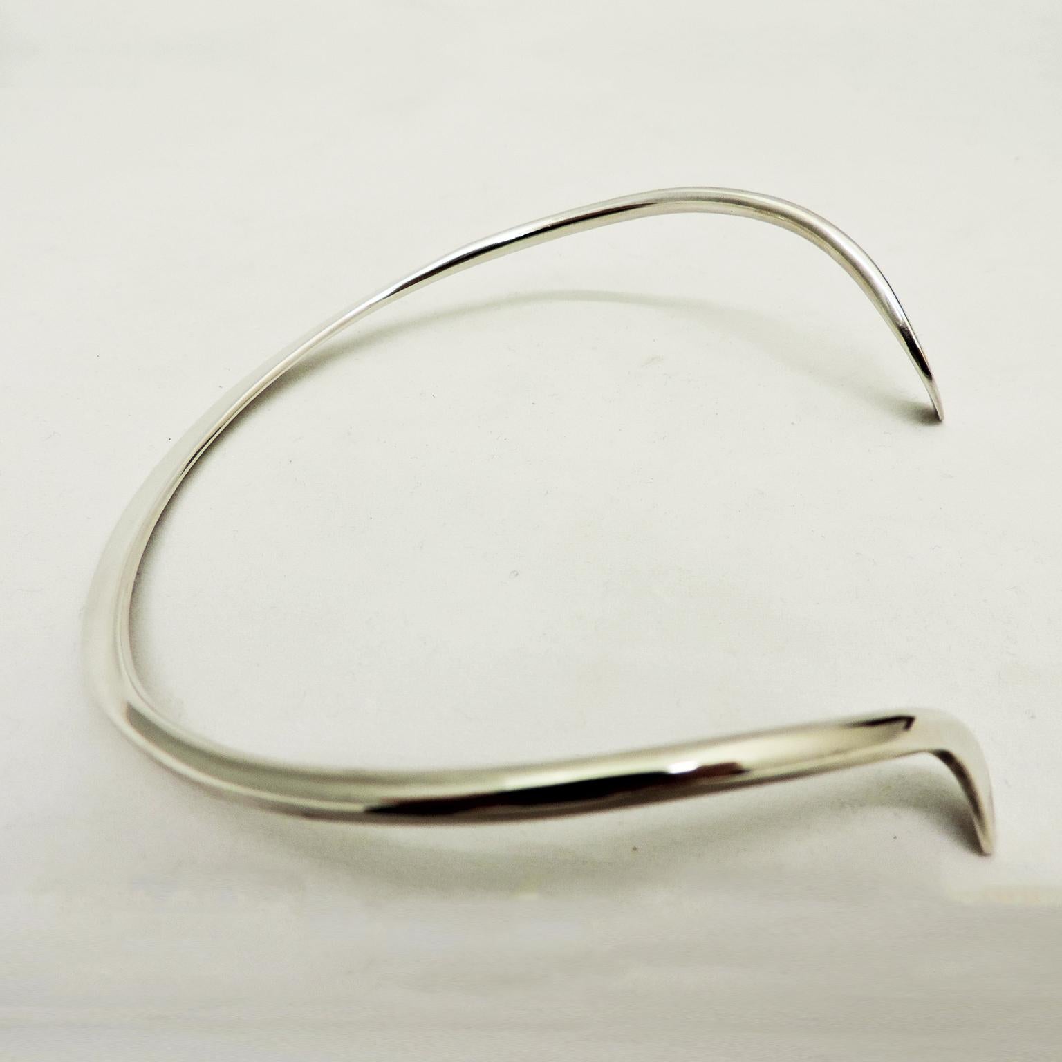 Minimalist Georg Jensen Silver Neck Ring by Ove Wendt No. A10A