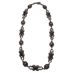 Georg Jensen Collana d'argento n. 10 con pietra blu '1915-1927'