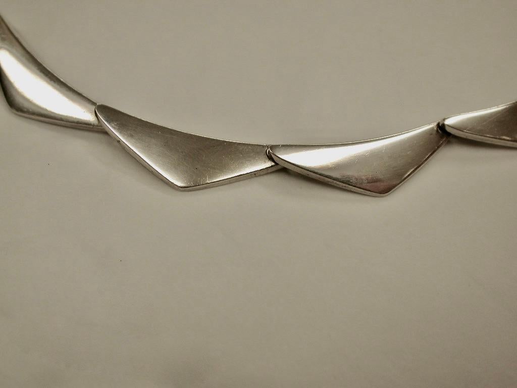 Arts and Crafts Georg Jensen Silver Necklace, Dated Circa 1970's