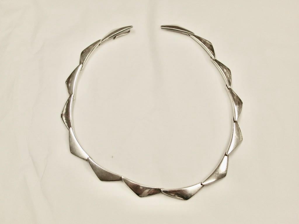 Georg Jensen Silver Necklace, Dated Circa 1970's In Good Condition In London, GB